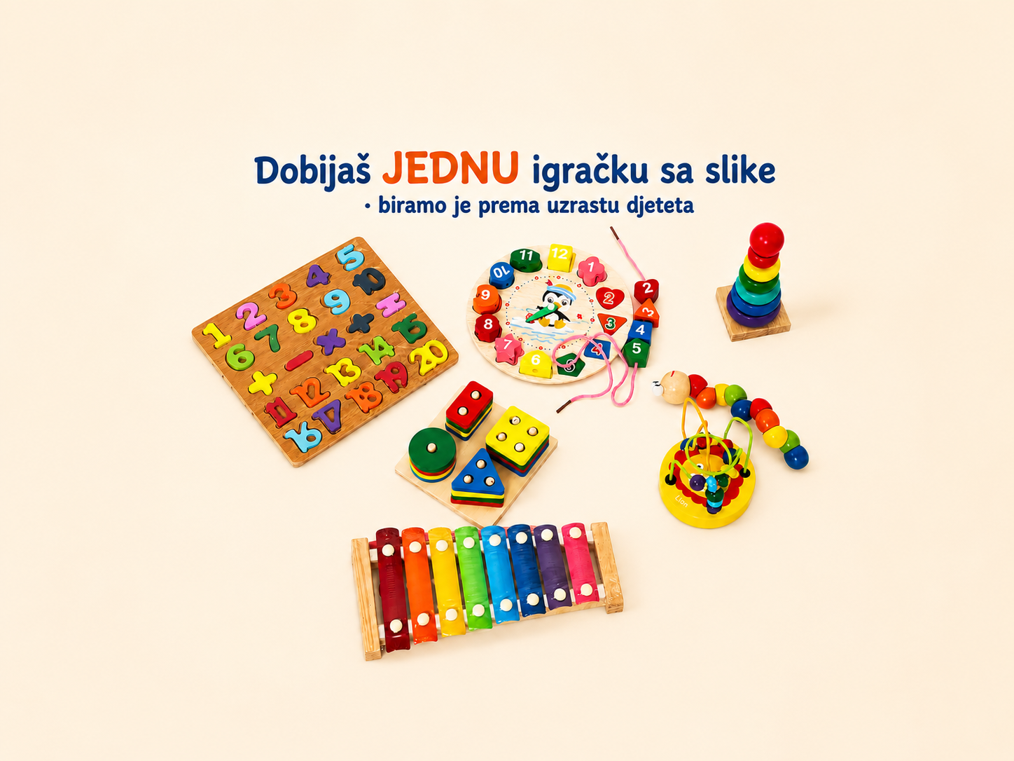 Izbor drvenih Montessori igračaka – biramo jednu prema uzrastu djeteta